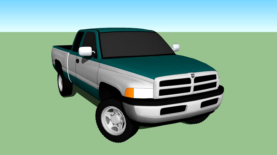 96 dodge ram 1500 3d model