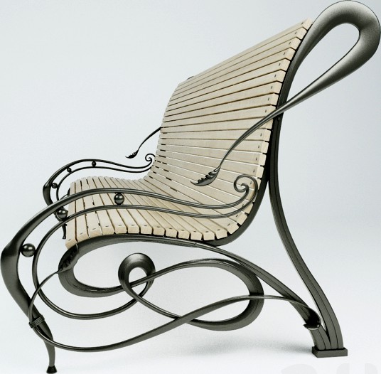 Кованая скамейка