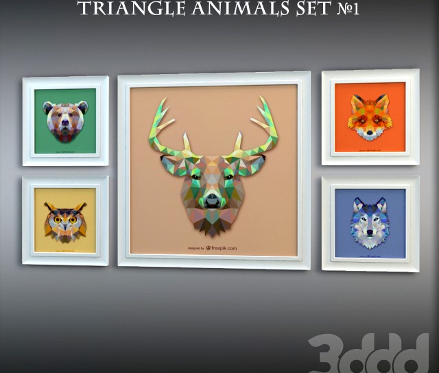 Triangle Animals Set №1