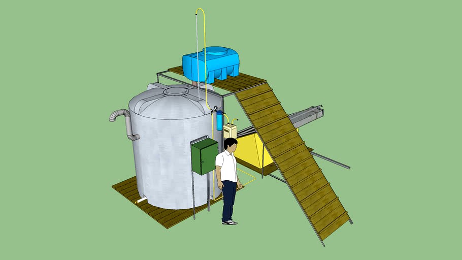 Small biogas installation