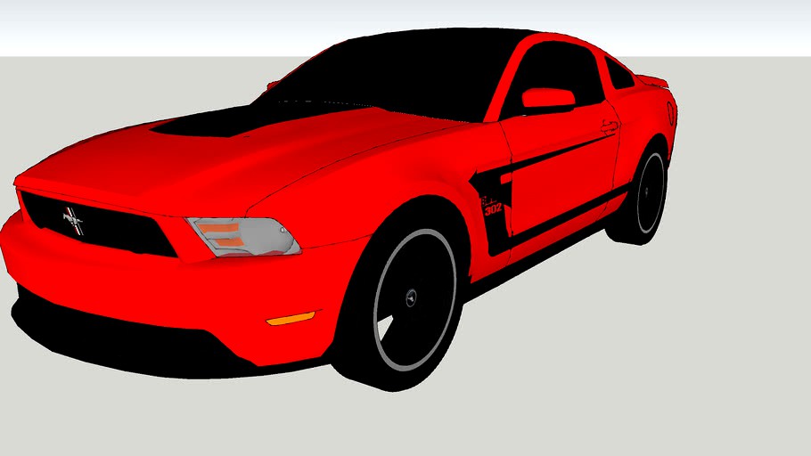 2012 Ford Mustang Boss 302 (Red and Black)