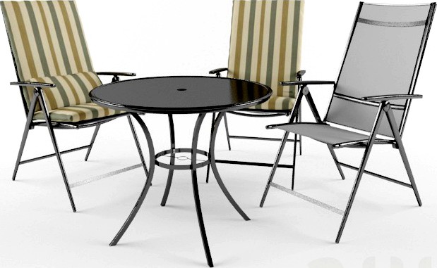 Outdoor seating black