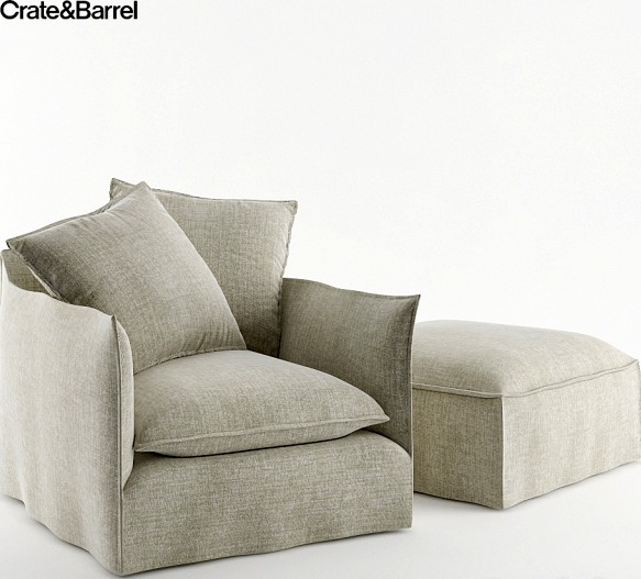 Crate &amp; Barrel Chair + half