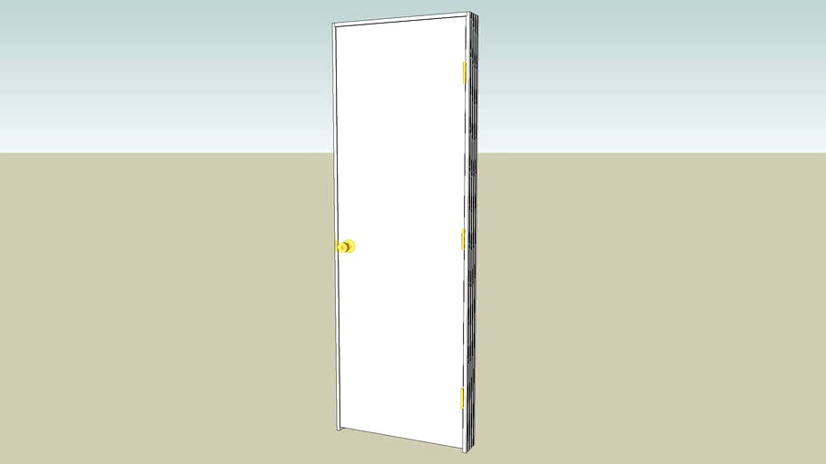 Interior Door 78'x26', Flat Hollow Core w/ 4.5' Frame & Hardware