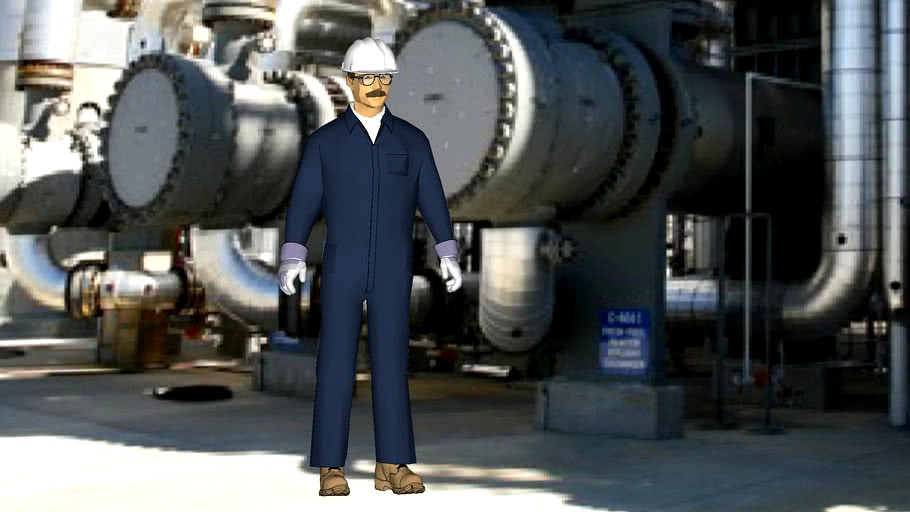 Safety First Series - Process Operator - OSHA Level 'D' PPE Protection - Coveralls - Blue