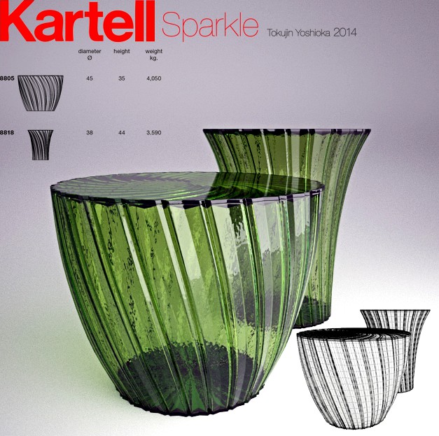 Kartell - Sparkle Table &amp; Stool