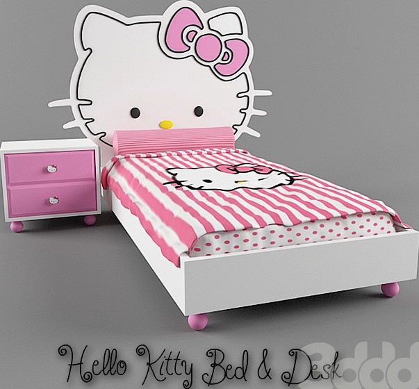 Hello Kitty Bed &amp; Desk