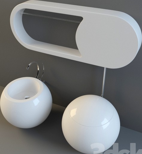 Toilet and bidet SFERA from Disegno Ceramica