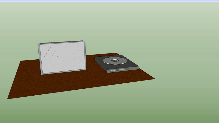 TV and wireless DVD player 3d model