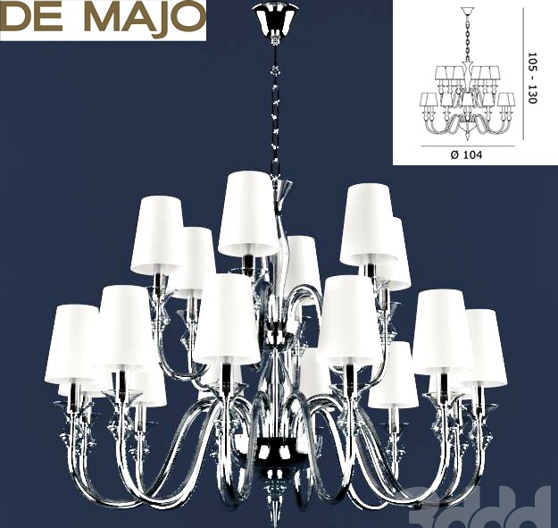 Люстра De Majo 2599 К12 + 6 SHADE