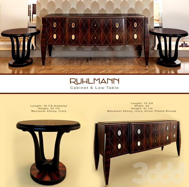 Ruhlmann style furniture\cabinet &amp; low table