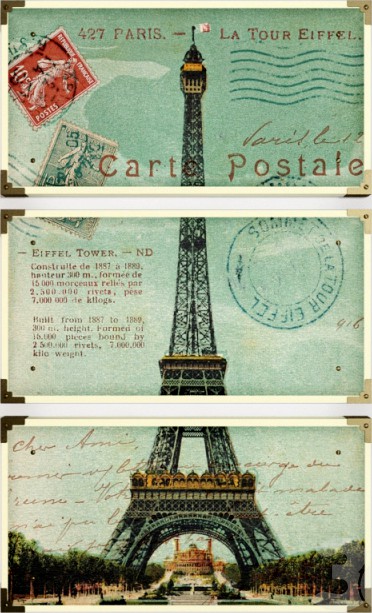 Uttermost. Eiffel Tower Carte Postale S3