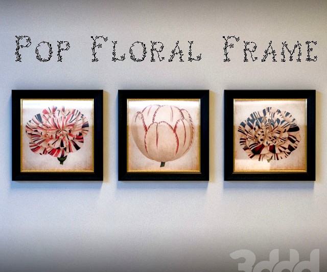 Pop floral frame