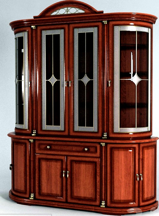 Витрина овальная 4-х дверная «Джоконда»