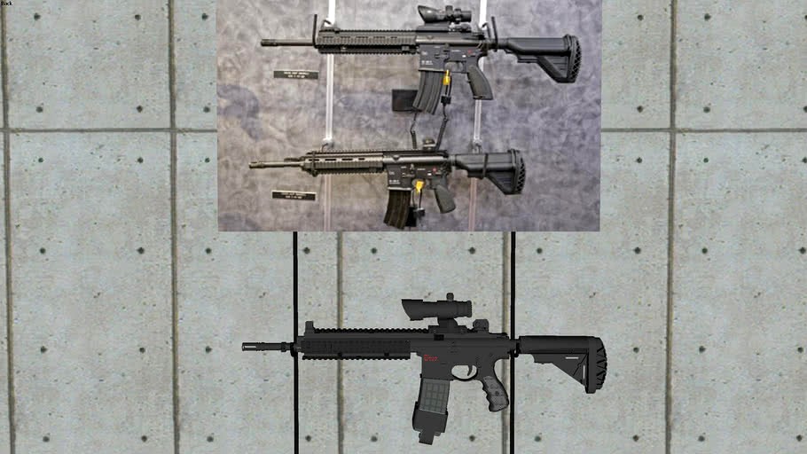 HK 416 with scope