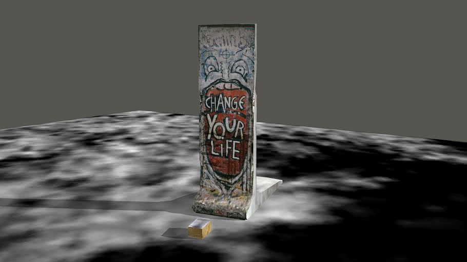 Section of the Berlin Wall, Imperial War Museum 3d model