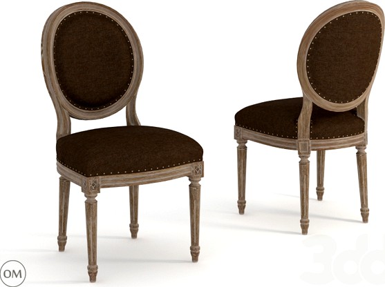 Vintage louis round side chair 8827-0003 a008