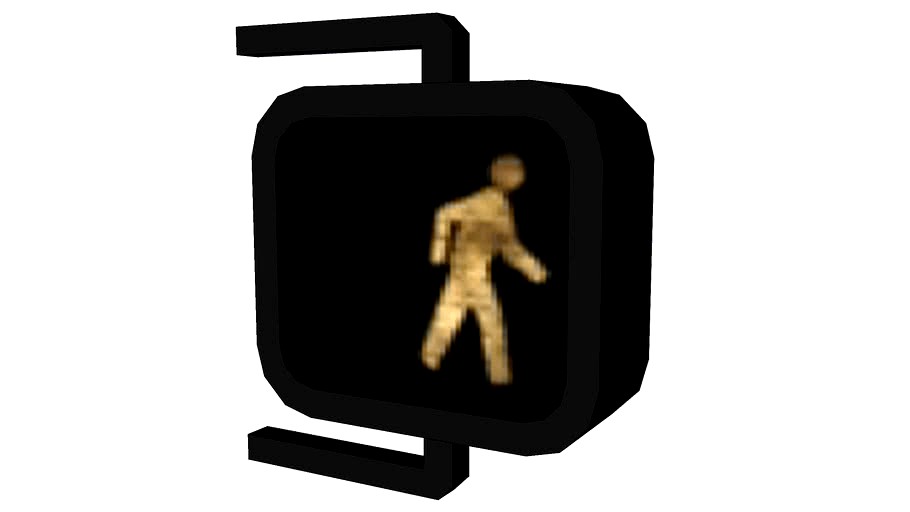 Pedestrian walk traffic sign