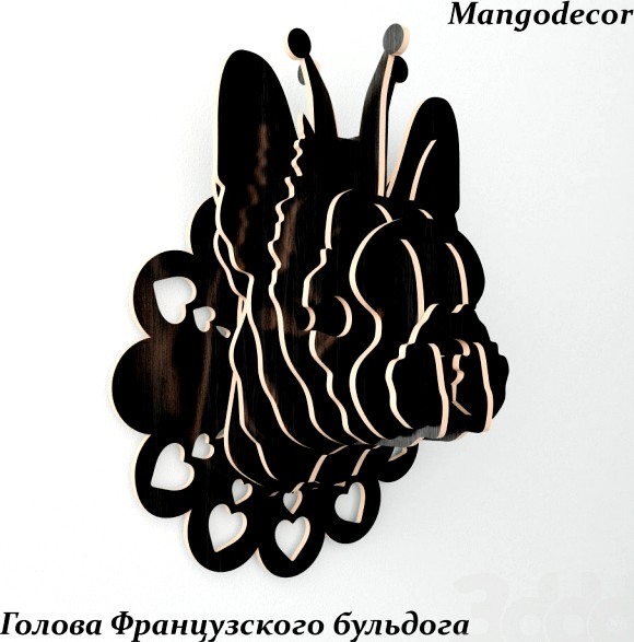MANGO DECOR Голова Французского бульдога