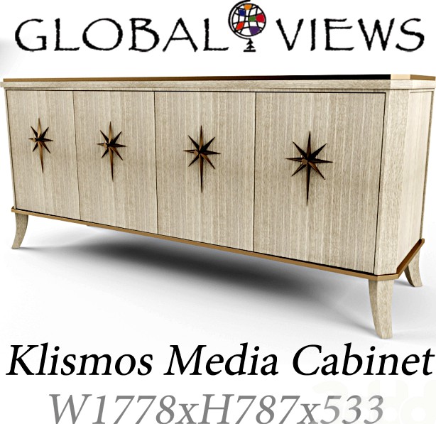 Комод Global Views, Klismos Media Cabinet