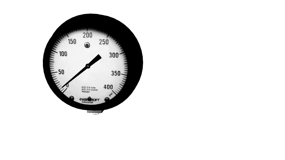 0-400 psi pressure gauge