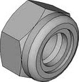 0539006101 Prevailing torque type hexagon nuts with non-metallic inster DIN 985 M8