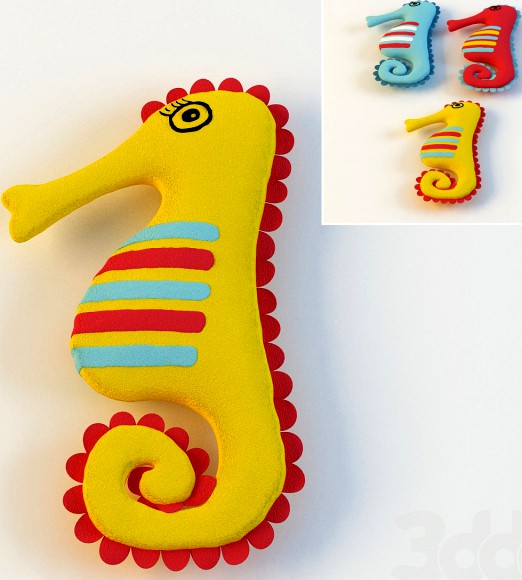 Seahorse - decoration pillow-toy for kids rooms