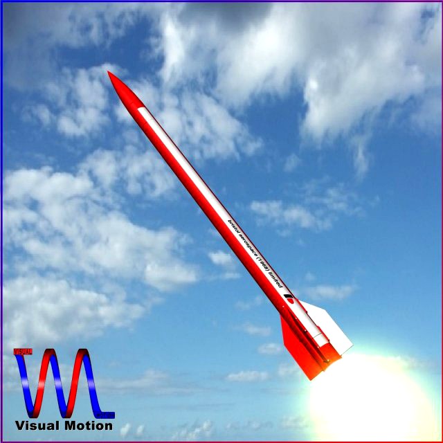 Black Brant VI Sounding Rocket 3D Model