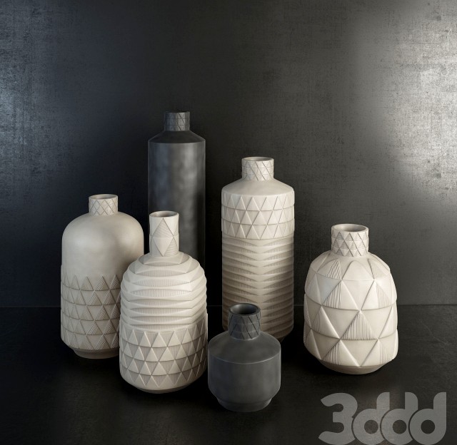 Pressed Pattern Vases