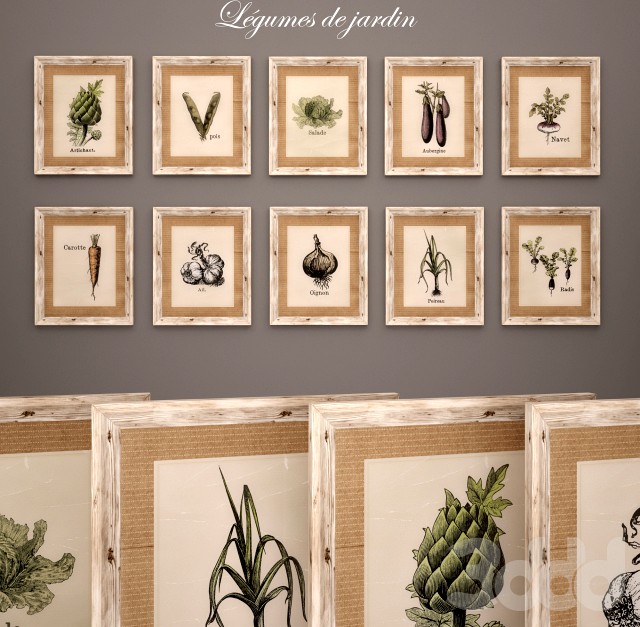 Сборник из 10 картин &quot;Legumes du jardin&quot;