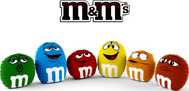 подушки M&M’s