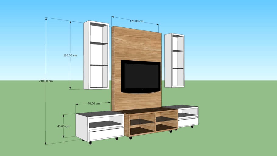 Rack modular para TV LCD 40 polegadas 2.1