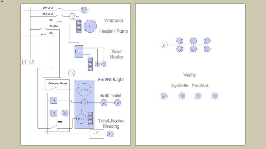 Bath Electrical Drawing