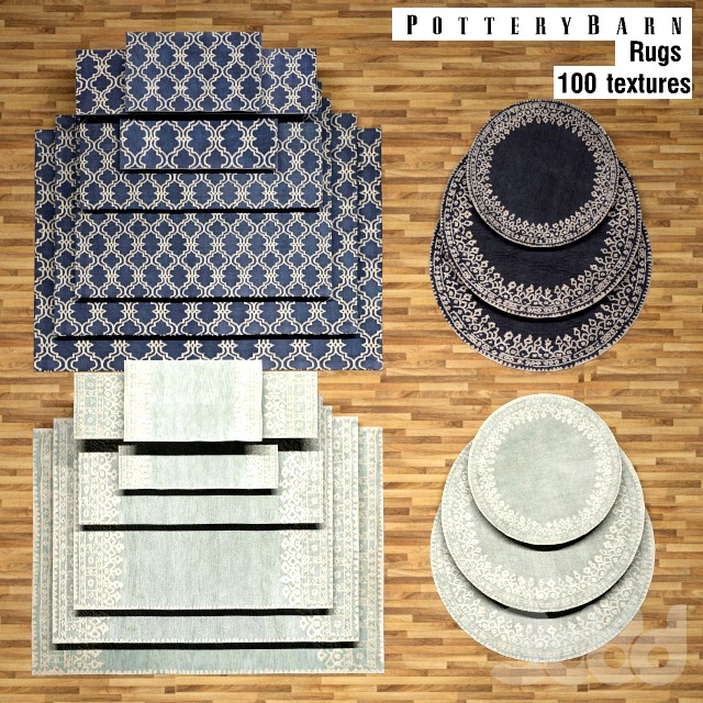 Ковры Pottery Barn. 100 текстур.
