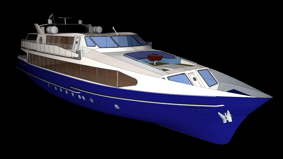 Motor yacht for river and sea-coast shipping