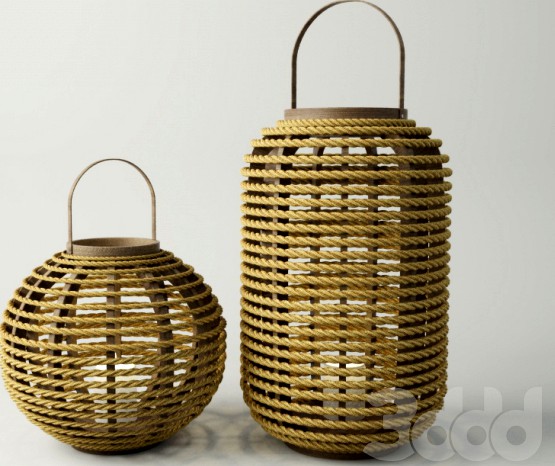 Bamboo &amp; Jute Lanterns