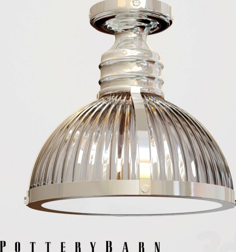 PB Classic Flushmount - Ribbed Glass
