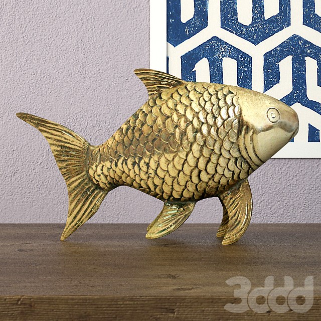 Midcentury Brass Fish