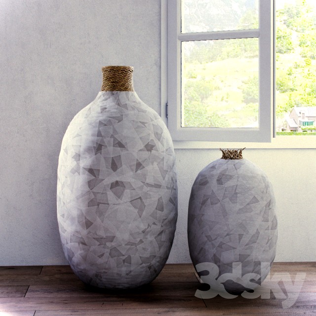 Wicker vase (papier-mache)
