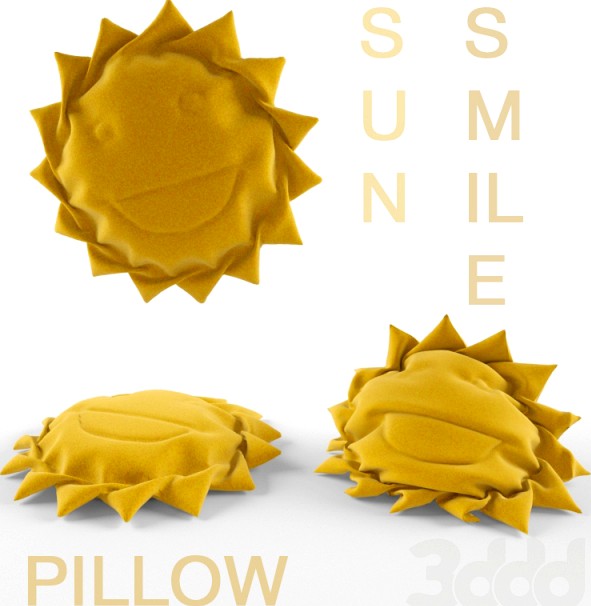 Sun smile pillow