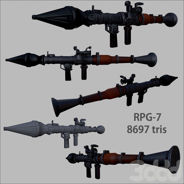 Low-poly RPG-7