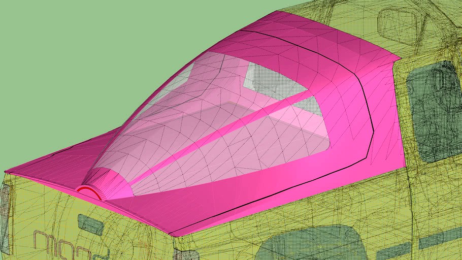 Low Aerodynamic Drag Pickup Truck Cap 3d model