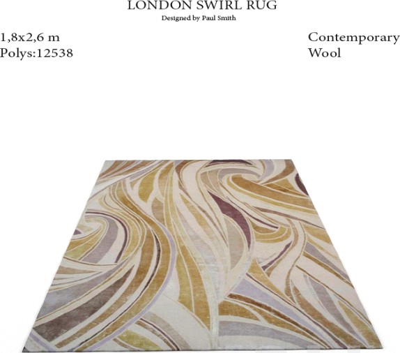 London swirl rug by Paul Smith