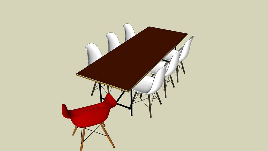 Table with chairs, Esstisch mit Stühle