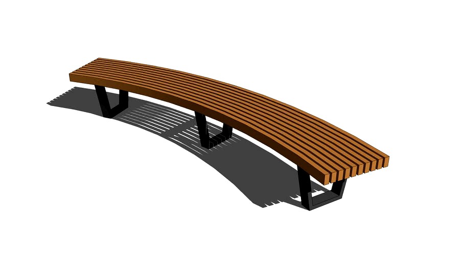 Curved Timber Bench