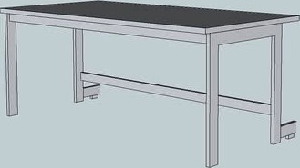 Labortisch mit H-Fuß-Tischgestell