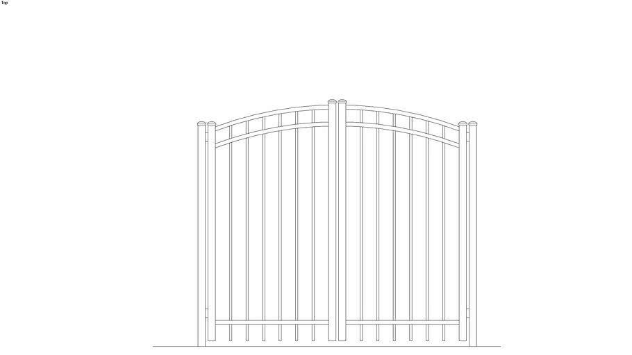 arch top aluminum gate