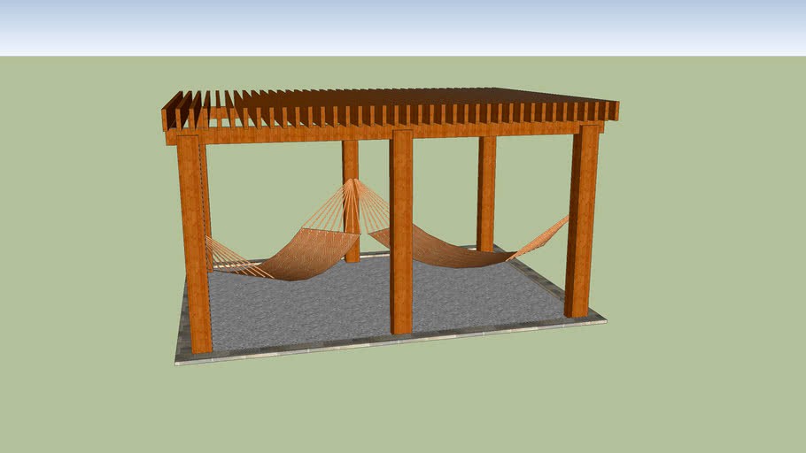 Redário com pergolado