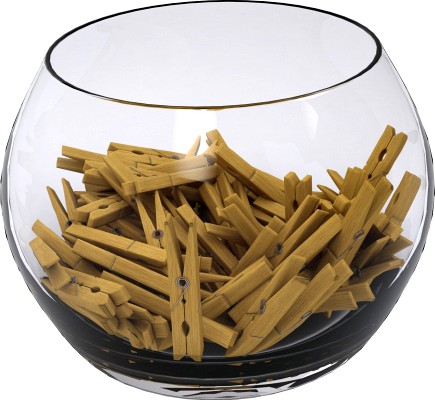 Vase with pegs