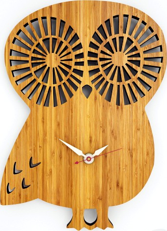 Decoylab-Modern Owl Wall Clock